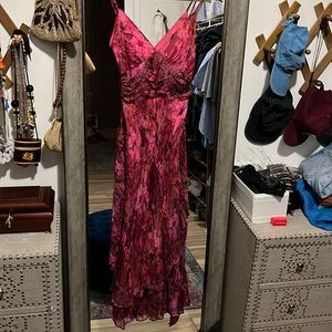 100% Silk Betsey Johnson Evening Dress